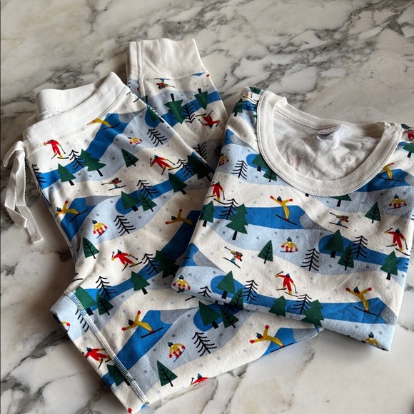 Hanna Andersson Ski Adventure Adult PJ Long John Set Small Top/Medium Bottoms - Picture 4 of 14